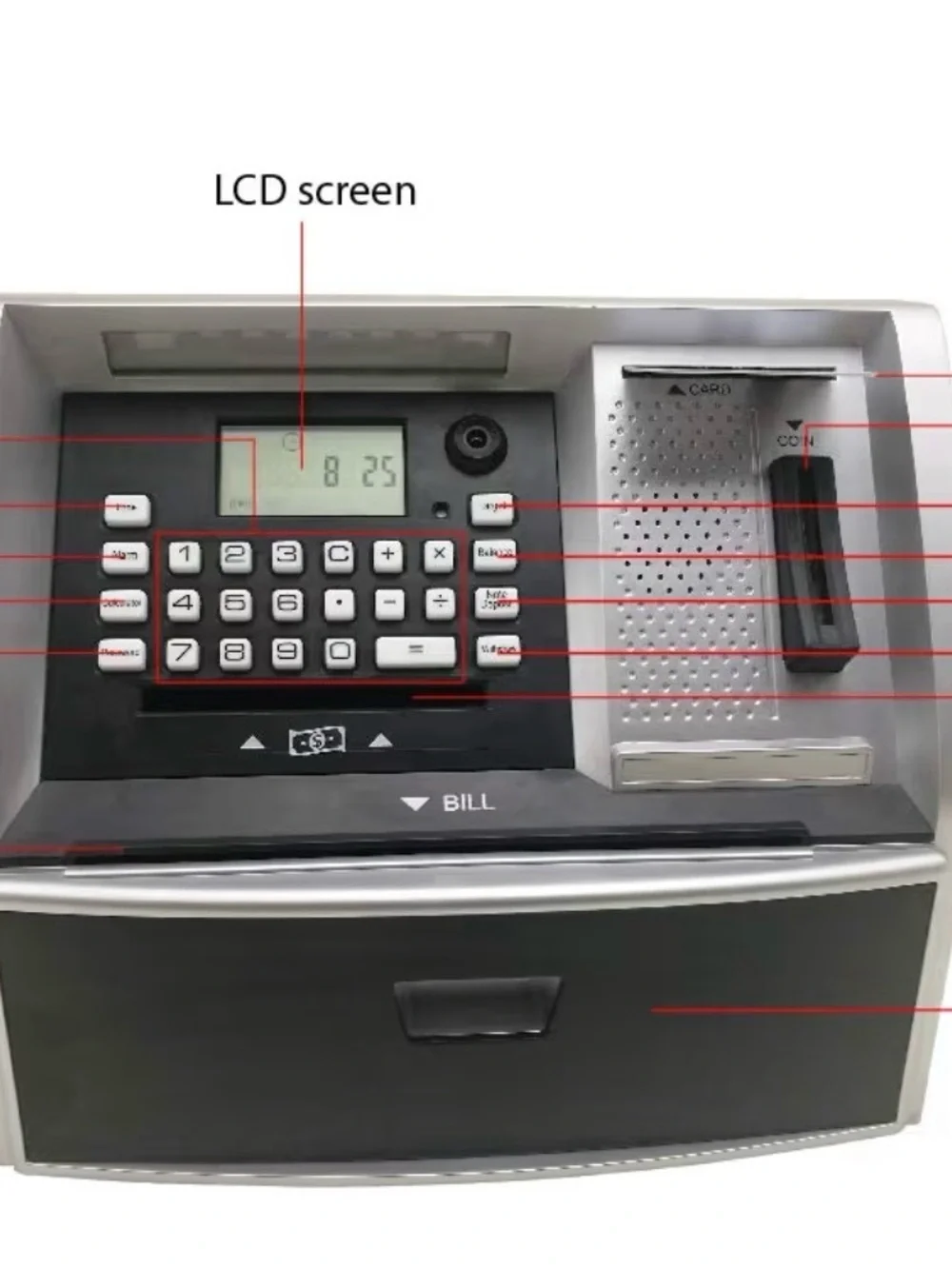 Toy Talking ATM Bank ATM Machine Savings Piggy Bank for Kids Learning Money